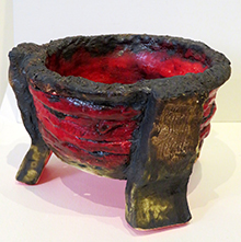 Red Cauldron by Anamaya Milner (Ceramic)